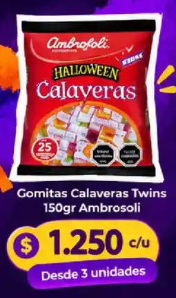 Central Mayorista Gomitas Calaveras Twins oferta
