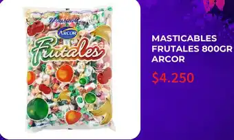Masticables frutales 800gr arcor