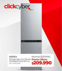 Multicentro Midea - refrigerador frio directo mdrb24fcfq50 167 lts oferta