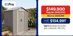 Lider Igp pro bodega de jardin gris oferta