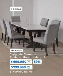 Paris Juego de comedor moderno rodeus mármol oferta