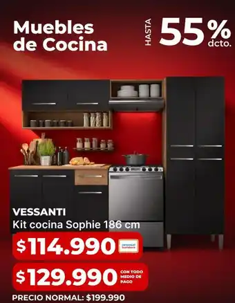Vessanti - kit cocina sophie 186 cm