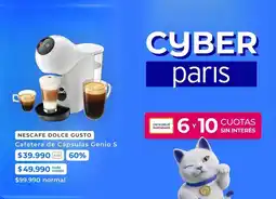 Paris Nescafé - cafetera de capsulas genio s oferta