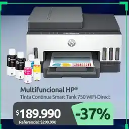 PC Factory Hp - multifuncional tinta continua smart tank 750 wifi-direct oferta