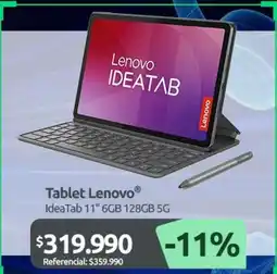 PC Factory Lenovo - tablet ideatab 11 6gb 128gb 5g oferta