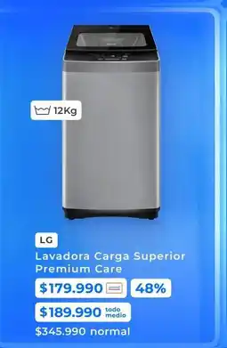 Paris Lg - lavadora carga superior premium care oferta