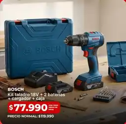 Easy Bosch - kit taladro + 2 baterías + cargador + caja oferta