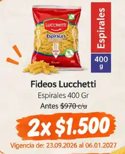 Mayorista 10 Fideos Lucchetti Espirales oferta