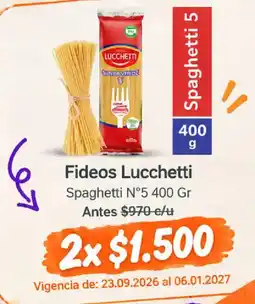 Mayorista 10 Fideos Lucchetti Spaghetti N°5 oferta