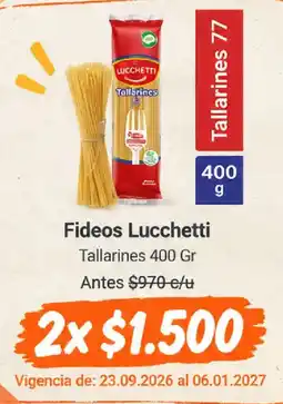 Mayorista 10 Fideos Lucchetti Tallarines oferta