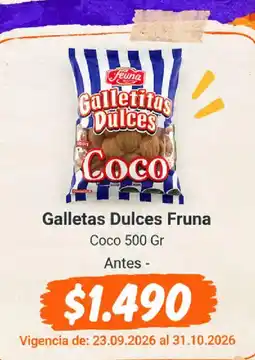 Mayorista 10 Galletas Dulces Fruna oferta