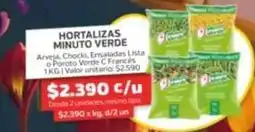 Super Ganga Valor - hortalizas minuto verde oferta