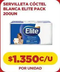 Comercial Castro Elite - servilleta cóctel blanca pack 200un oferta