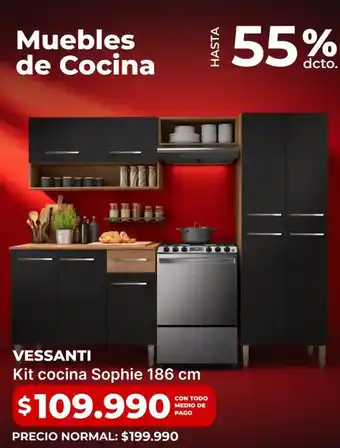 Vessanti - kit cocina sophie 186 cm