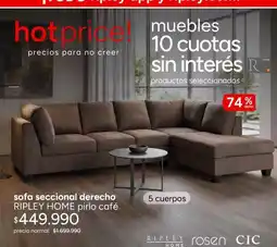 Ripley Rosen - sofa seccional derecho ripley home pirlo sofá oferta