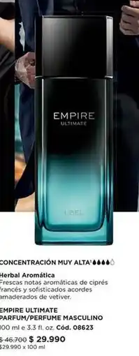 L'Bel Empire ultimate parfum/perfume masculino oferta