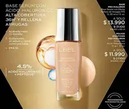 L'Bel Base serum con acideo hialuronico, alta cobertura 36+6 y rellena oferta