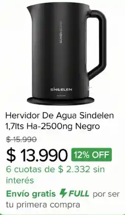 Mercado Libre Hervidor De Agua Sindelen oferta