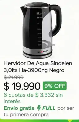 Mercado Libre Hervidor De Agua Sindelen oferta
