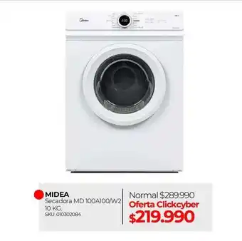 Midea - secadora md 100a100w2 10 kg