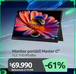 PC Factory Monitor portátil master g oferta