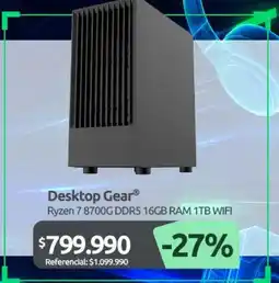 PC Factory Desktop gear ryzen 7 8700g ddr5 16gb 1tb wifi oferta