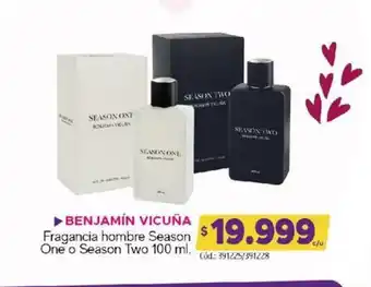 Maicao Benjamin Vicuña Fragancia hombre Season One o Season Two 100 ml oferta
