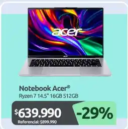 PC Factory Acer - notebook oferta