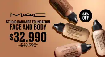 Studio radiance foundation face and body