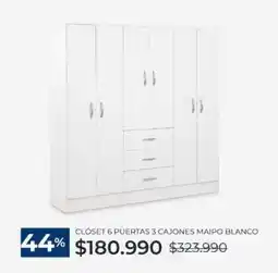 CIC Closet 6 puertas 3 cajones oferta
