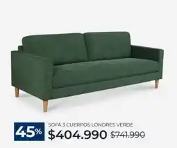 CIC Sofa 3 cuerpos londres verde oferta
