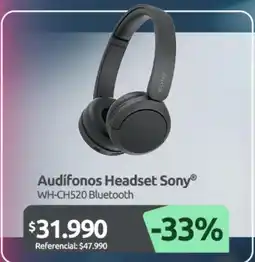 PC Factory Sony - audifonos headset wh-ch520 bluetooth oferta