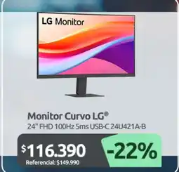 PC Factory Lg - monitor curvo oferta