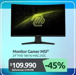 PC Factory Monitor gamer msi oferta
