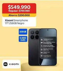 Lider Xiaomi - smartphone 17t 256gb negro oferta