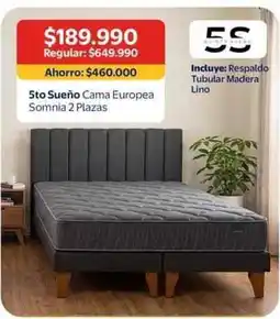 Lider Sto sueno cama somnia 2 plazas oferta