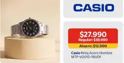 Lider Casio - reloj acero hombre mtp-v001d-1budf oferta