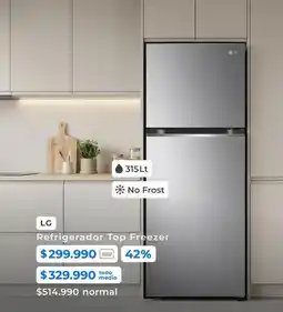 Paris Lg - refrigerador top freezer oferta