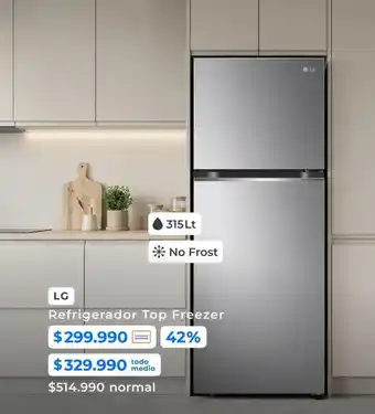 Lg - refrigerador top freezer