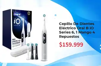 Cepillo de dientes eléctrico oral b io series 6, 1 mango 4 repuestos