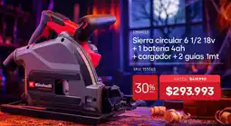 Imperial Einhell - sierra circular 6 1/2 18v + 1 bateria 4ah + cargador + 2 guias oferta