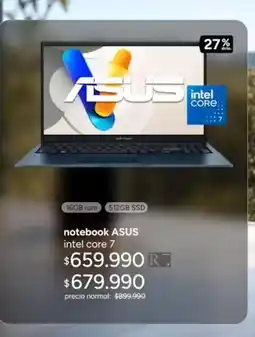 Ripley Asus - notebook intel core 7 oferta