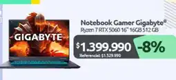 PC Factory Notebook gamer gigabyte oferta
