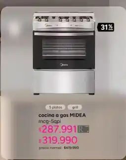 Ripley Midea - cocina a gas oferta