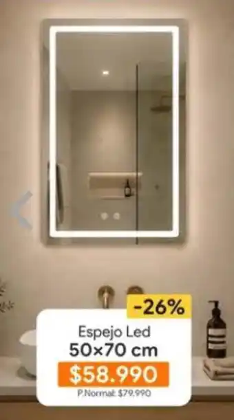 Espejo led 50x70 cm