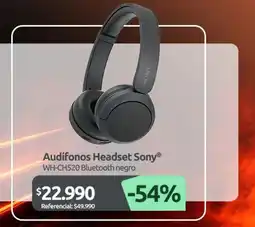 PC Factory Sony - audifonos headset wh-ch520 bluetooth negro oferta
