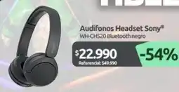 PC Factory Audifonos headset wh-ch520 bluetooth negro oferta