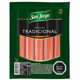 Unimarc Salchicha tradicional San Jorge 20 un 1 Kg oferta