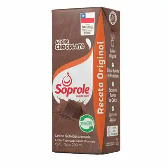 Unimarc Leche Soprole sabor chocolate receta original 200 ml oferta
