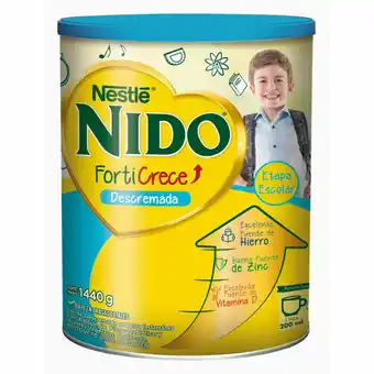 Unimarc Leche en polvo Nido forticrece descremada tarro 1.4 Kg oferta